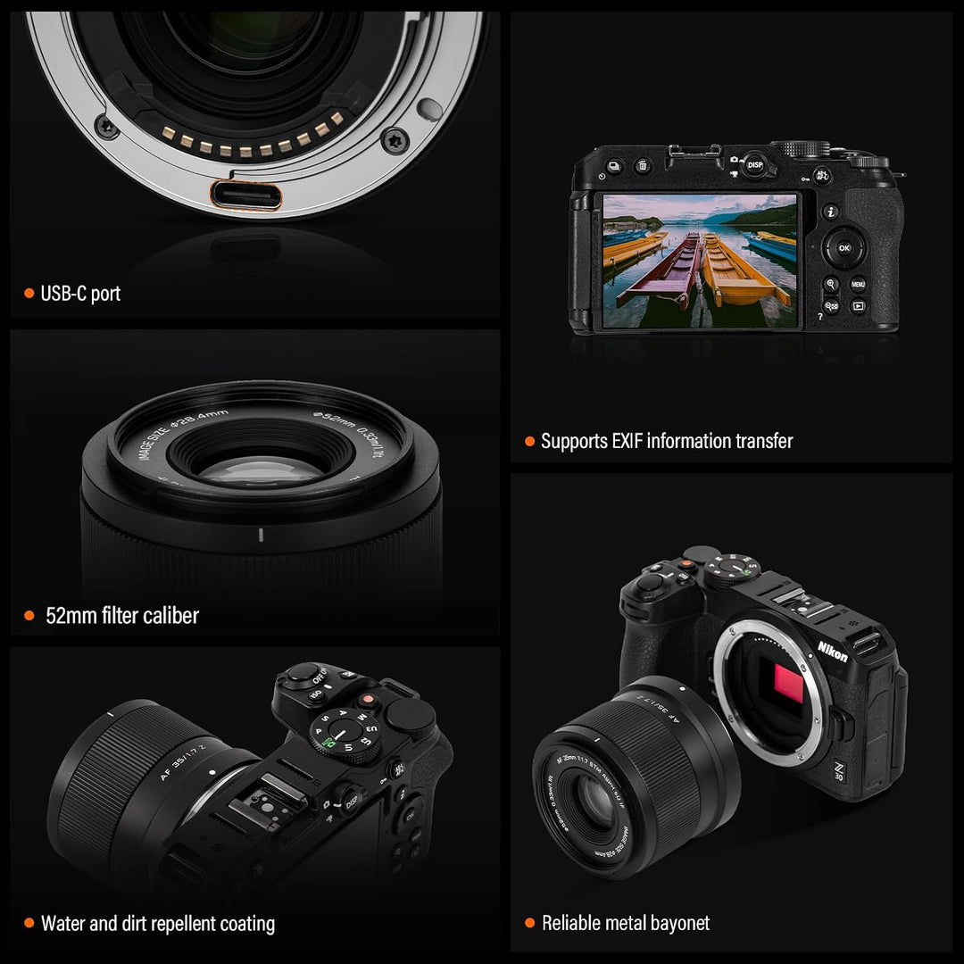VILTROX 35mm F1.7 APS-C Prime Autofokus Objektive für Nikon Z Mount Kamera Objektive Standard Camera