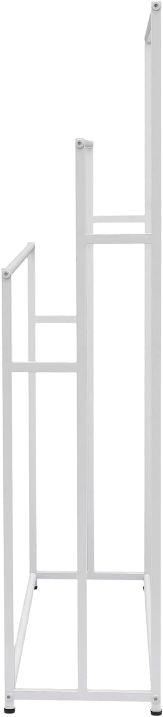 75 x 25CM Handtuchhalter Stehend, 70/90/110CM Stahl Weiss 25KG Tragfähigkeit 3-Stufig Freistehend Ba