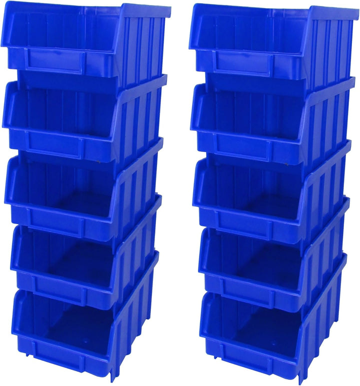 10 Stück Sichtlagerkästen - Grösse 2 - 7,5 cm x 17 cm x 10 cm – aus hochwertigem Kunststoff – einfac