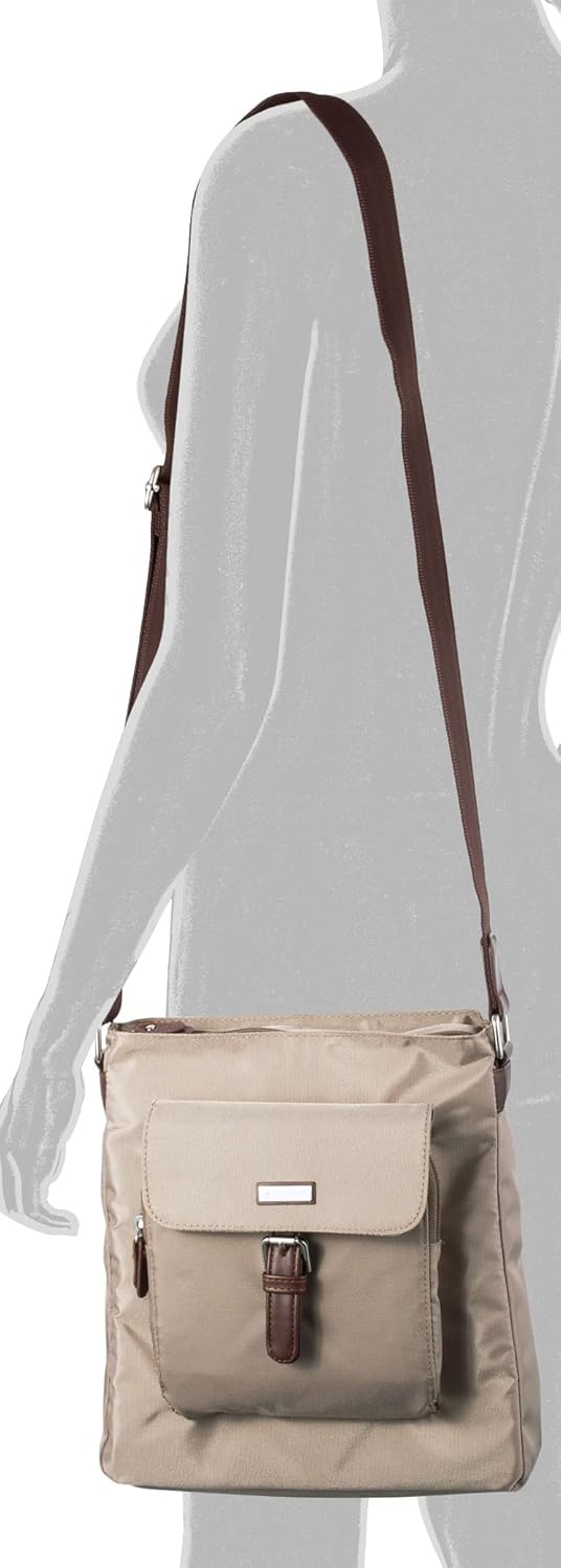 TOM TAILOR bags Rina Damen Hobo Bag Schultertasche 25 x 7 x 27,5 Taupe, 25 x 7 x 27,5 Taupe