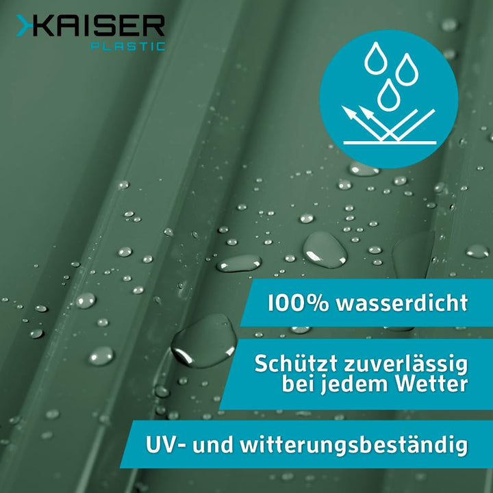 KAISER plastic® Firsthaube Grün | Wellplatten Dach Abdeckung, Welldach Kunststoff | Dachplatten wett