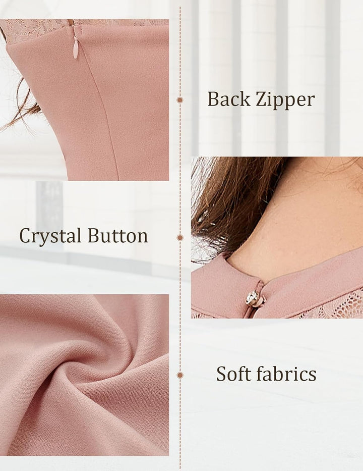 Bbonlinedress Abendkleider elegant für Hochzeit gast festliches Kleid Damen Neckholder Konfirmations