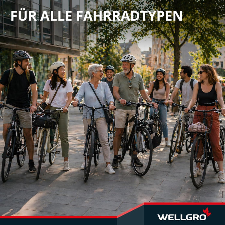 2 x WELLGRO® Fahrradständer - Stahl, sicherer Stand - Farbe weiss