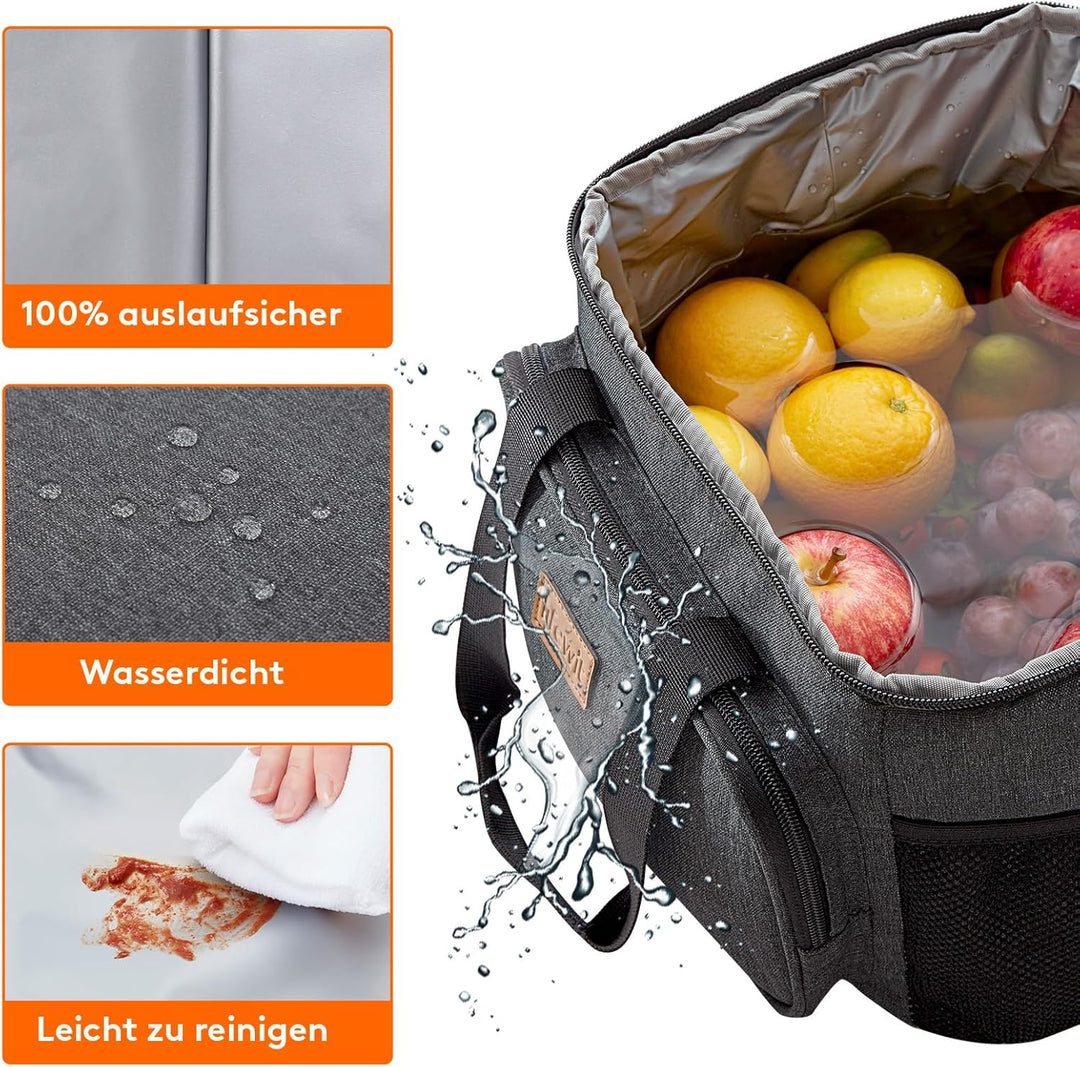 Lifewit 15L Kühltasche klein unterwegs, Isolierte Cooler Bag Lunchtasche faltbar für Herren und Dame