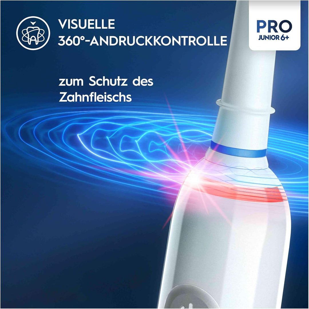Oral-B Pro Junior Frozen Elektrische Zahnbürste/Electric Toothbrush für Kinder ab 6 Jahren, 2 Aufste