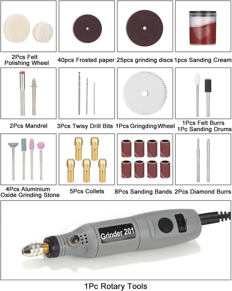 Multifunktionswerkzeug,Rotationswerkzeug Set mit 95 Zubehör,3 Einstellbare Geschwindigkeiten, Multif