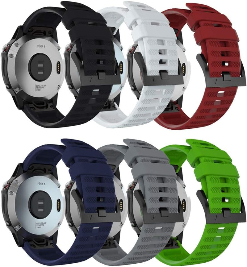 Fenix 7 Armband, 22mm Silikon Ersatzarmband Sports Armband für Fenix 7 Solar/Fenix 7 Sapphire Solar/