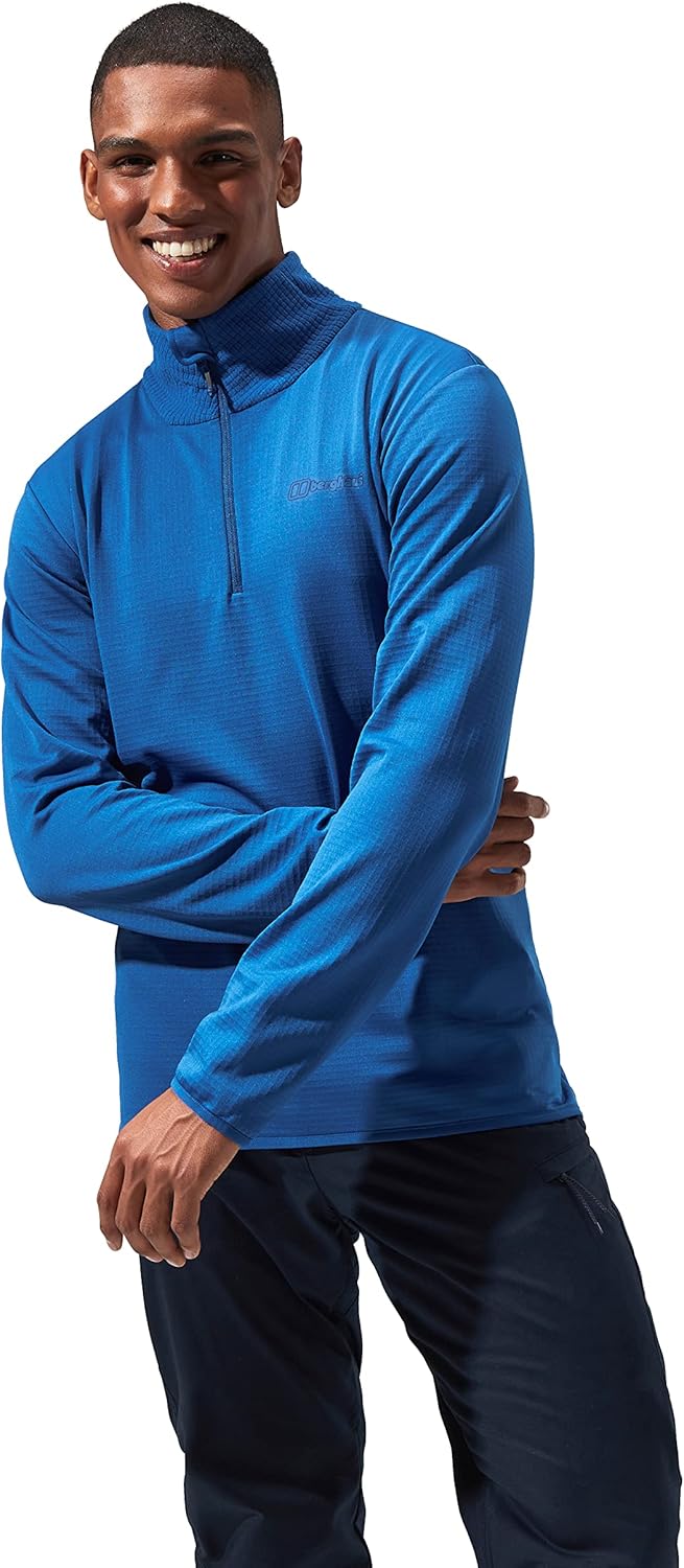 Berghaus Herren Keppla Superwarmer Pullover mit halbem Reissverschluss S Blau, S Blau