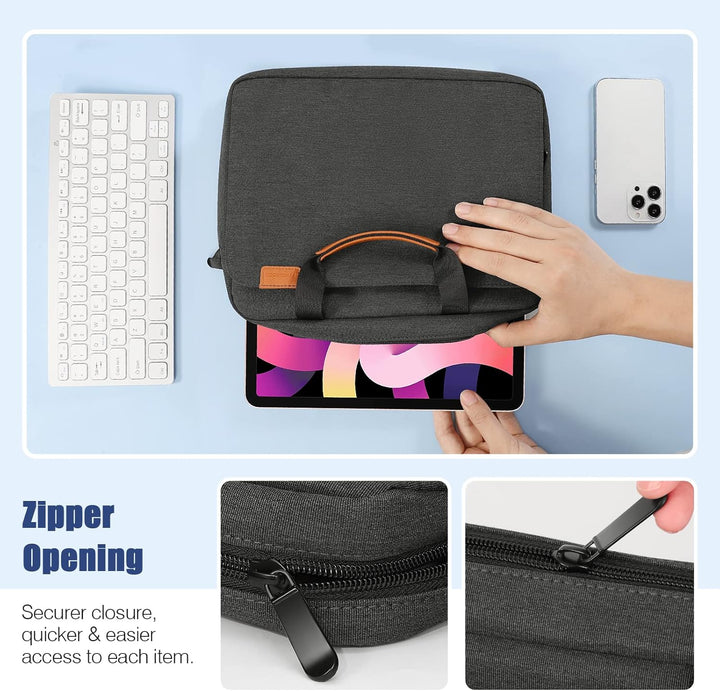 MoKo 12.9 inch Tablet Tasche Hülle, Tragetasche Umhängetasche aus Polyester, Schutztasche mit Schult