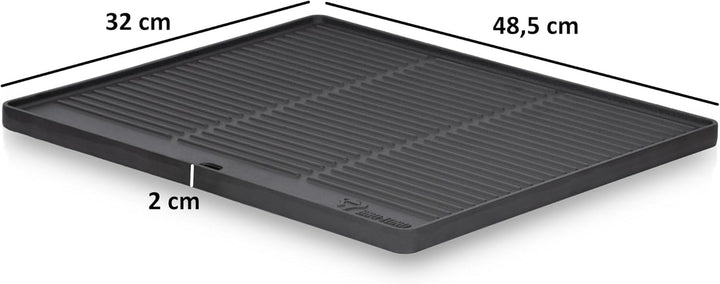 BBQ-Toro Gusseisen Grillplatte | 48,5 x 32 cm | Wendeplatte, beidseitig verwendbar | Rechteckig, Uni