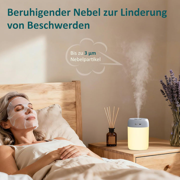 Luftbefeuchter für Schlafzimmer Pflanzen Growbox Bedroom Kinderzimmer,Klein Tisch Leise Air Humidifi