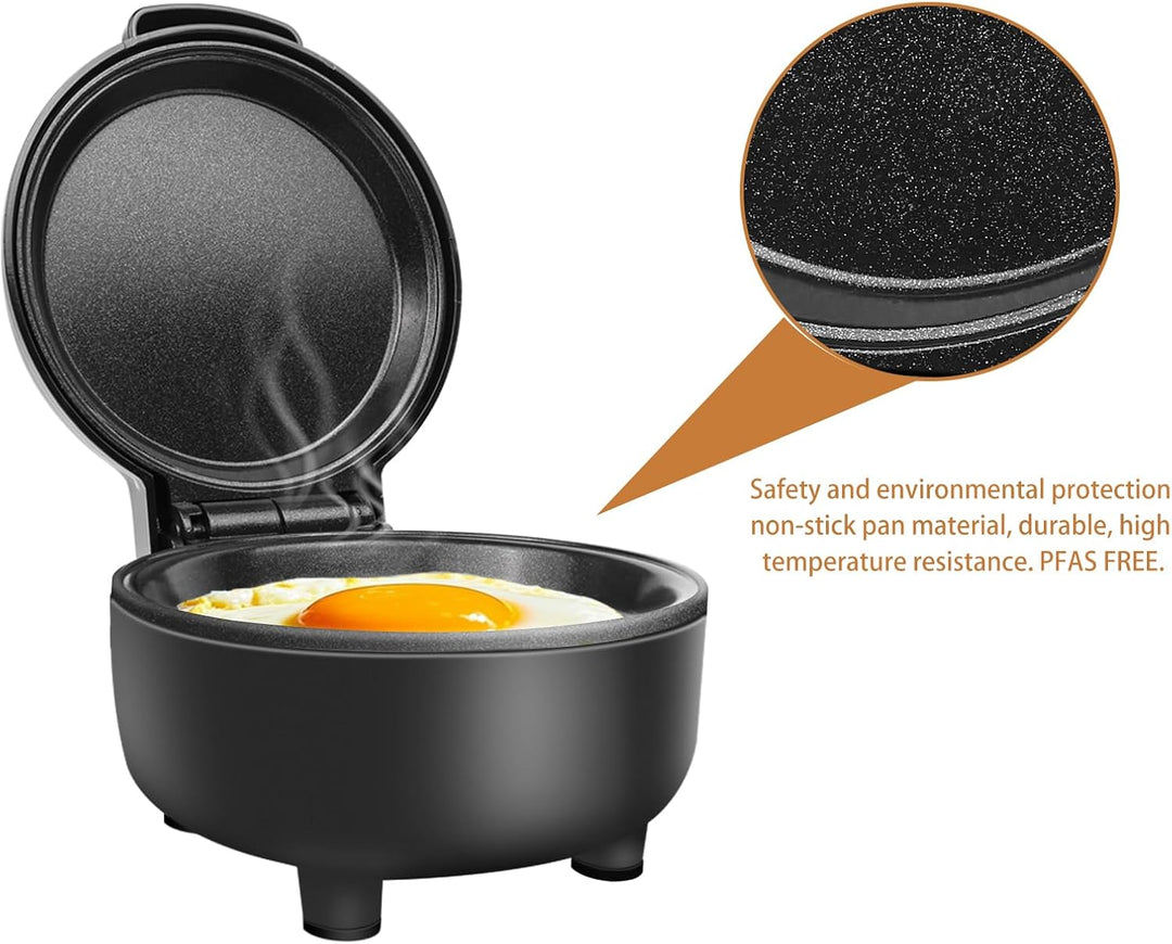 Hyvance Smart Fried Egg Cooker for 6 Fried Egg Features including Sunny Side Up, Over Easy, Fully Co