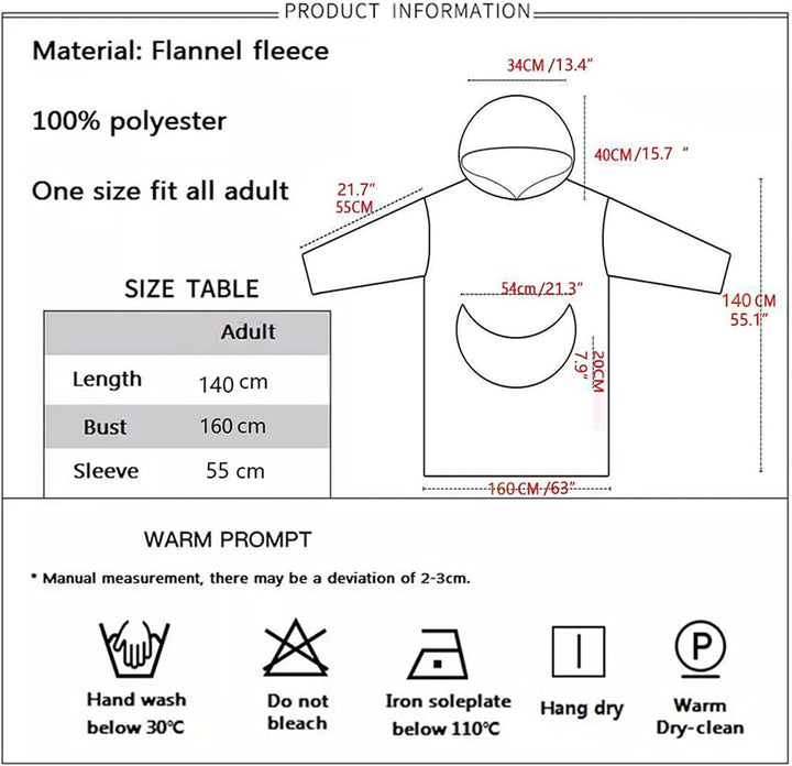 Queenshin Grüne Avocado Hoodie Decke Langes Dicke mit Ärmeln Kuscheldecke Deckenpullover für Damen H