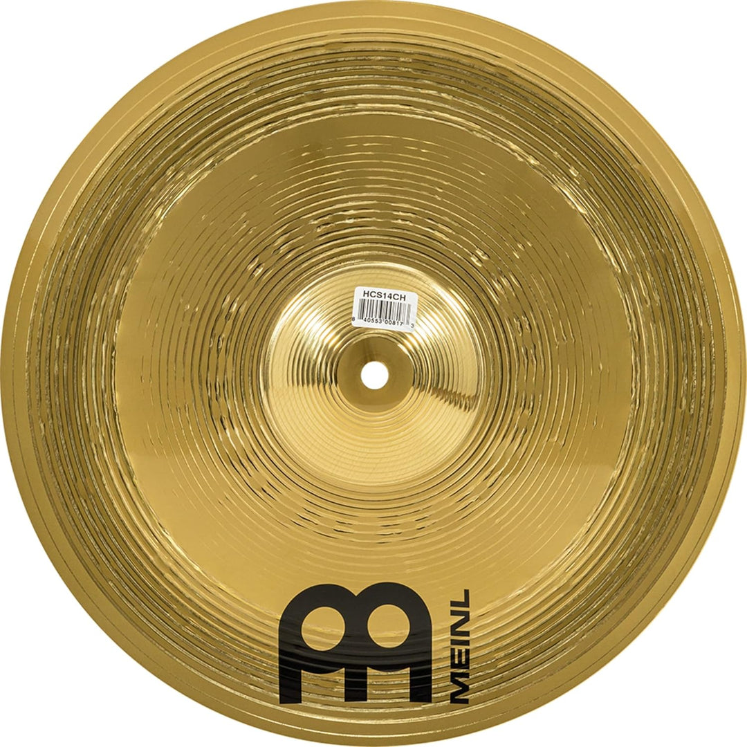 Meinl Cymbals HCS China 14 Zoll (Video) Schlagzeug Becken (35,56cm) Messing, Traditionelles Finish (
