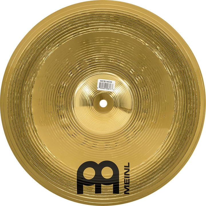 Meinl Cymbals HCS China 14 Zoll (Video) Schlagzeug Becken (35,56cm) Messing, Traditionelles Finish (