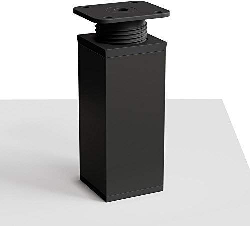 sossai® Design-Möbelfüsse MFV1 | höhenverstellbar | 8er Set | Vierkant-Profil: 40 x 40 mm | Farbe: s