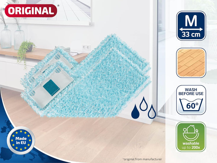 Leifheit Original Wischbezug CLEAN TWIST M Ergo/Power Clean super soft, Bodenwischer Ersatzbezug mit