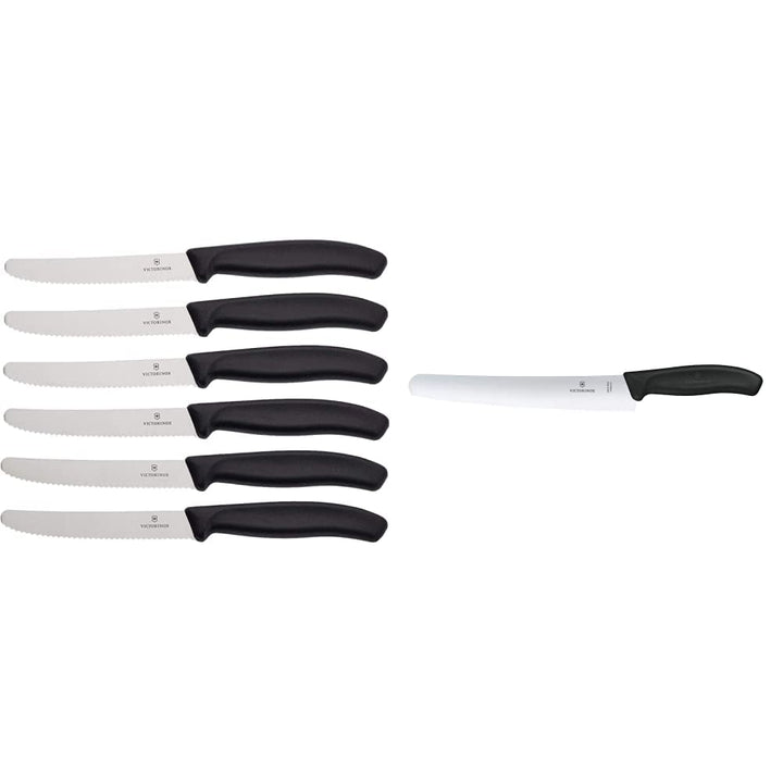 Victorinox, Swiss Classic, Profi Konditorsäge, Extra Scharfe Klinge & Swiss Classic Tomatenmesser, B