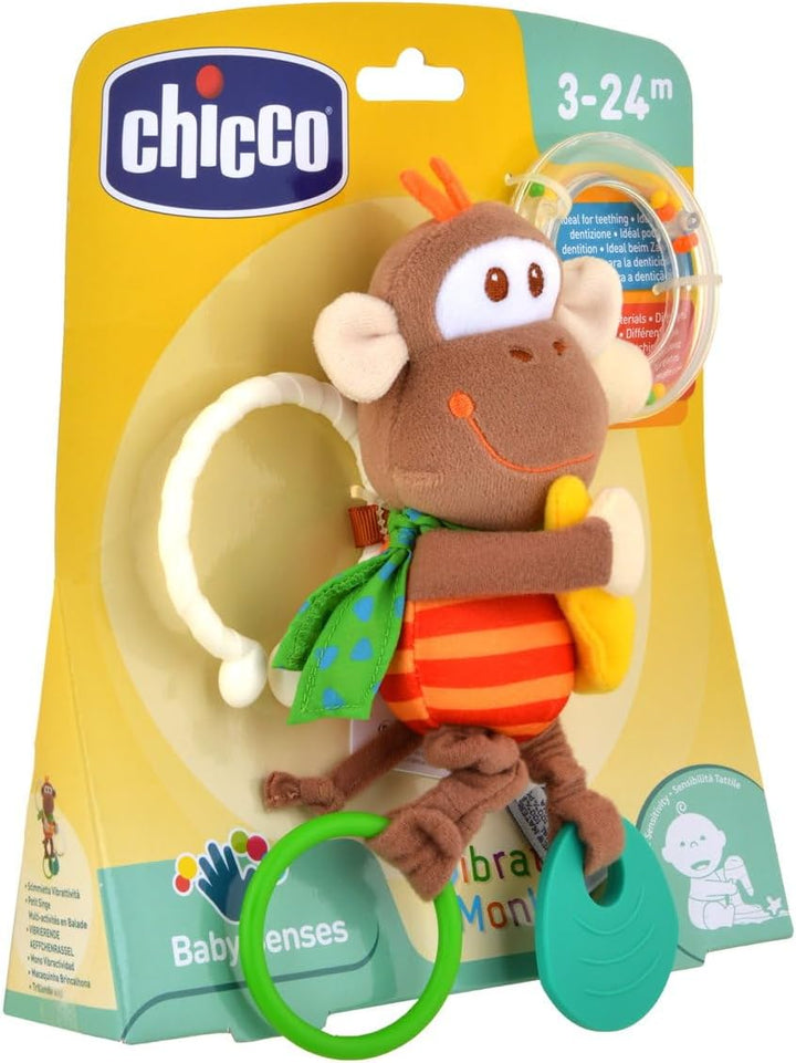 Chicco Spielzeug Äffchen Erste Aktivitäten, Rasseln und verschiedene Aktivitäten in Form eines weich