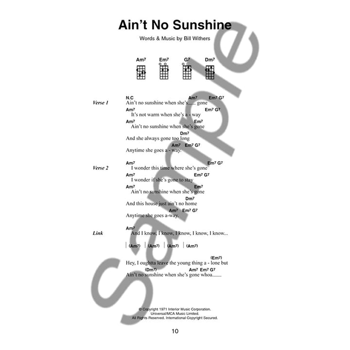 The Little Black Songbook: Great Songs For Ukulele., Taschenbuch