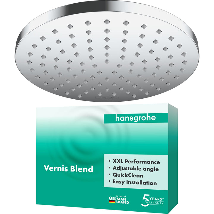 hansgrohe Vernis Blend - Kopfbrause, runde Duschbrause (205 mm), Regendusche mit 1 Strahlart für Wan