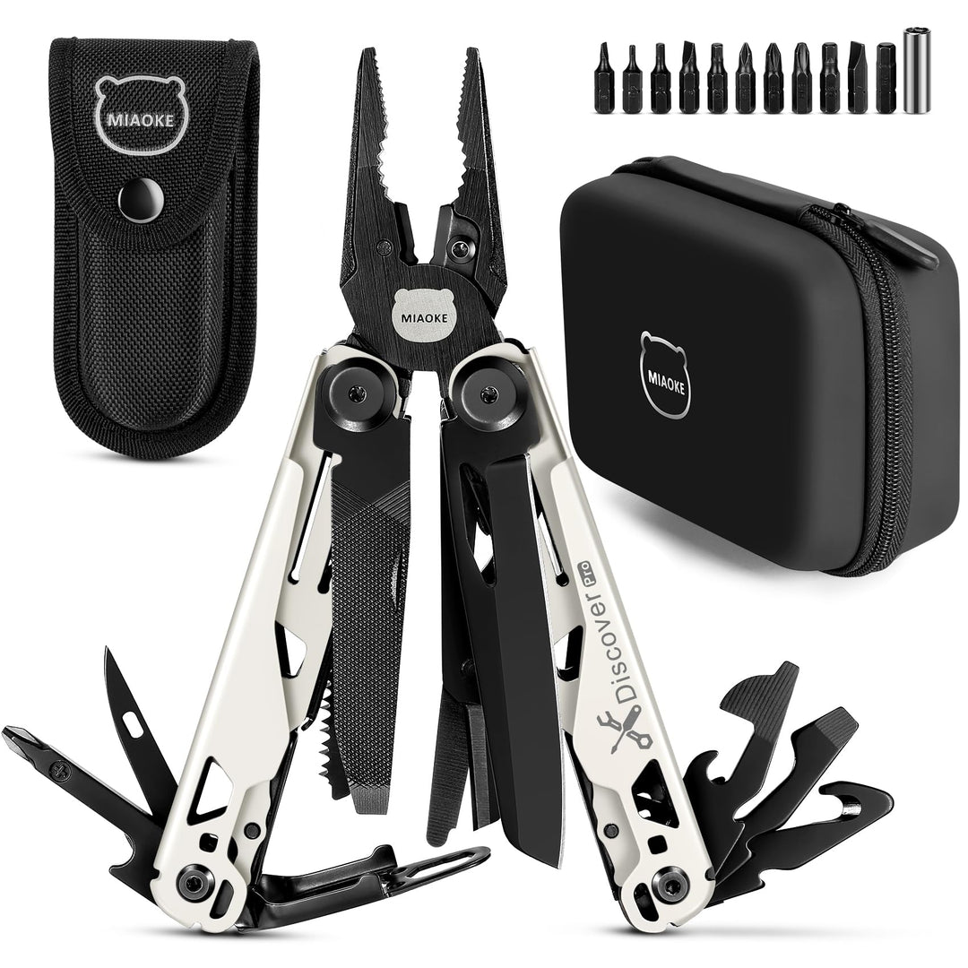 MIAOKE Multitool 23 in 1 with Premium Gift Box, Screwdrivers Saw Screwdrivers Bottle Opener Pliers C
