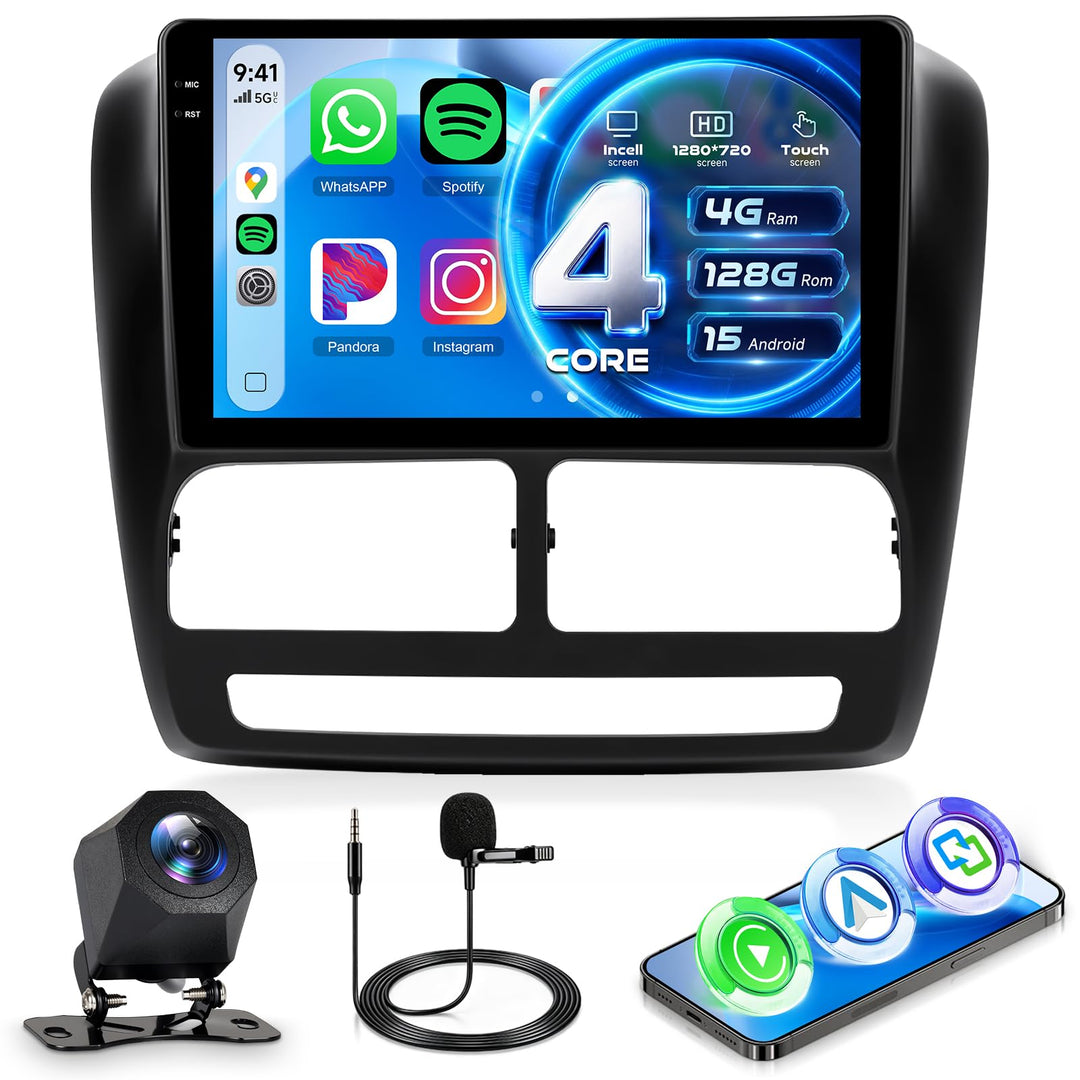 Rimoody 4G+128G Android Autoradio für FIAT Doblo 2010-2015/Opel Combo 2011-2018 Wireless Carplay And