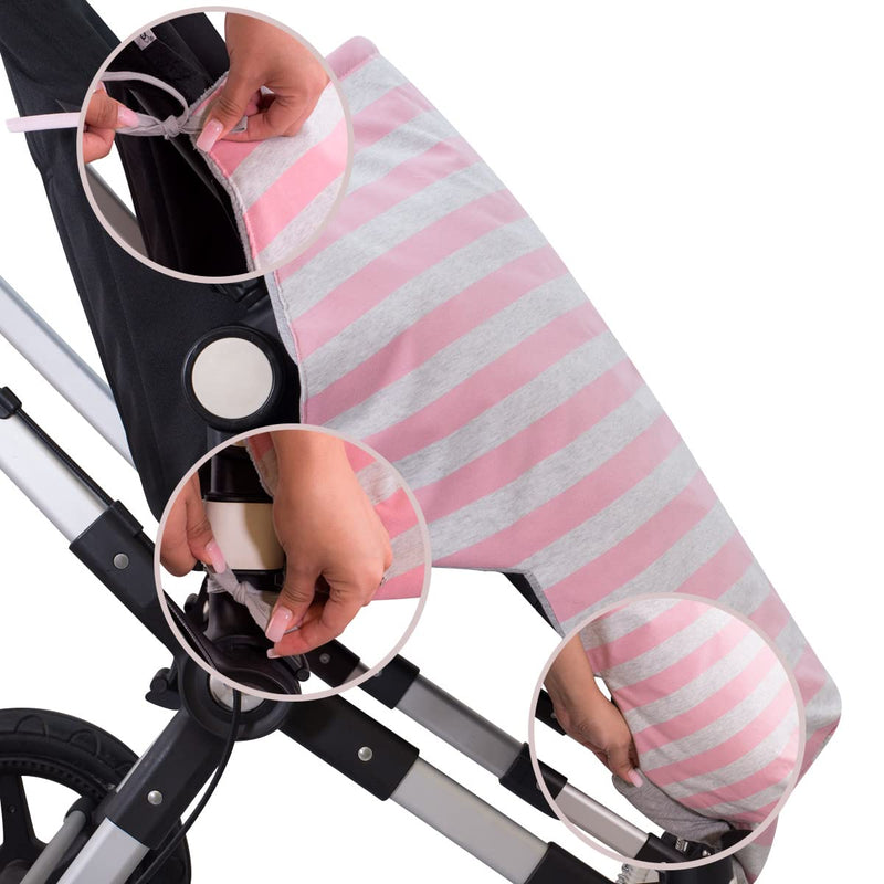 JYOKO KIDS Universal Baby Fusssack Kinderwagen (PINK ISLAND, Baumwolle)