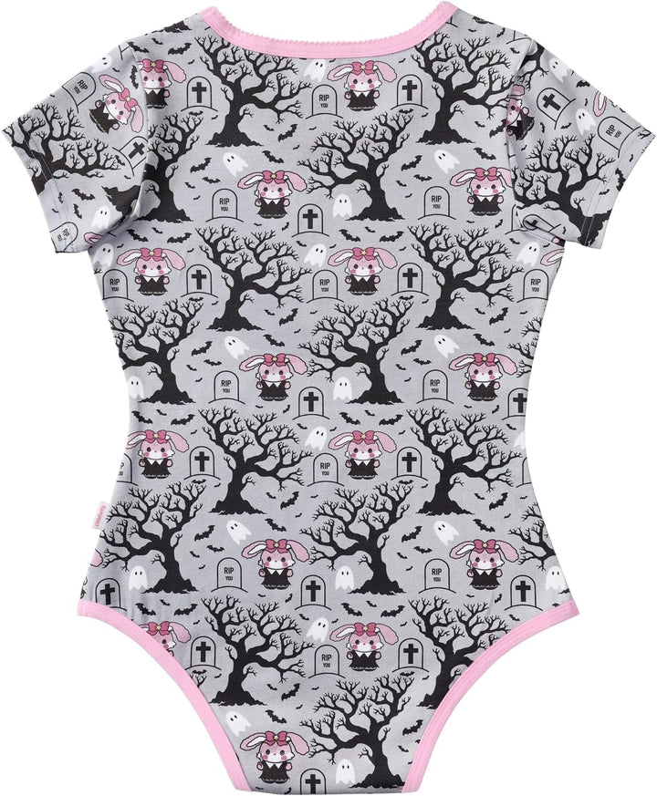 LittleForBig Baumwolle Strampler Onesie Pyjamas Bodysuit-Feeling Stabby Usagi Strampler XS Rosa, XS