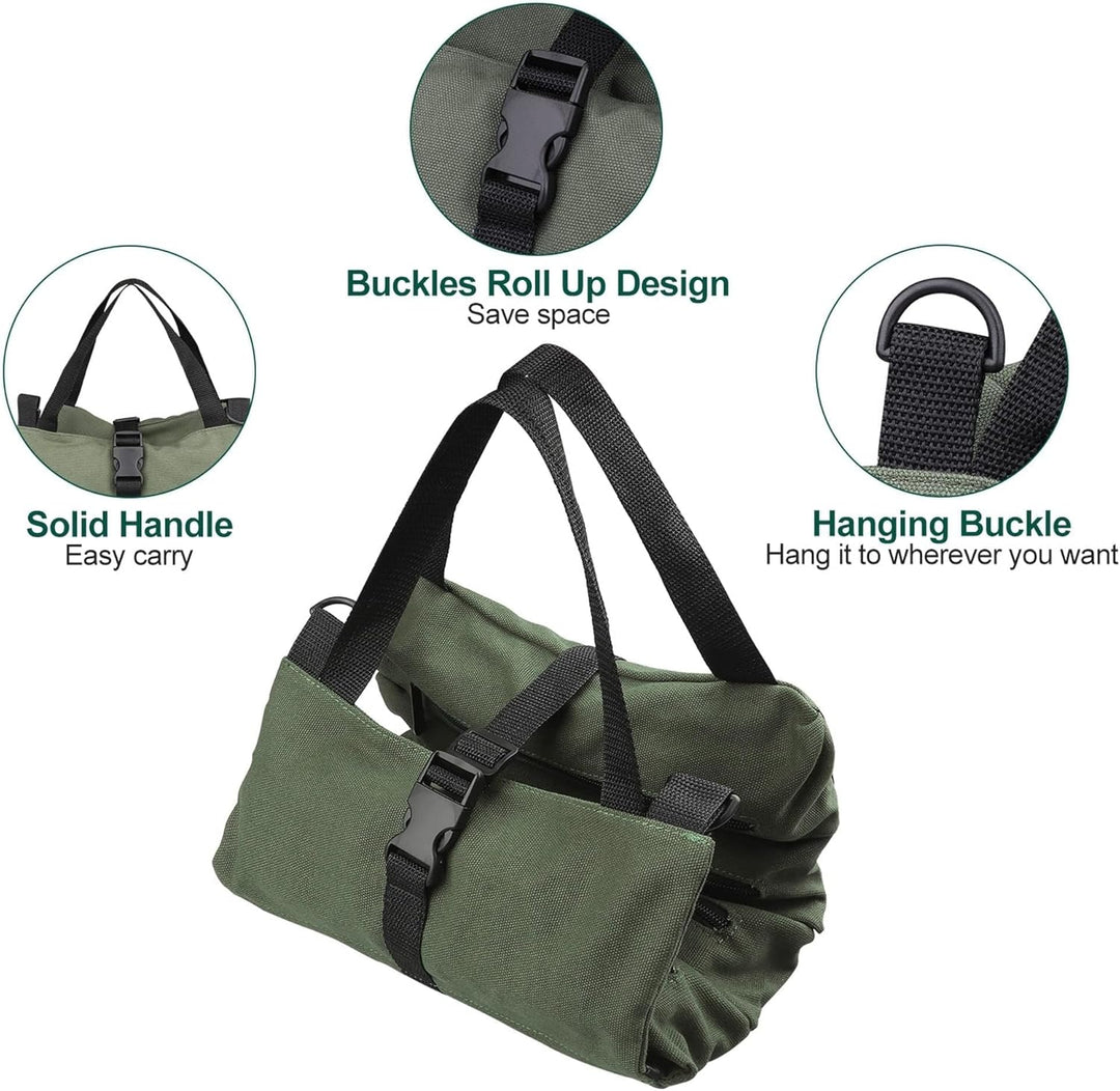 Werkzeugtasche, aufrollbare kleine Werkzeugbox, robuster Werkzeug-Organizer mit 2 abnehmbaren Tasche