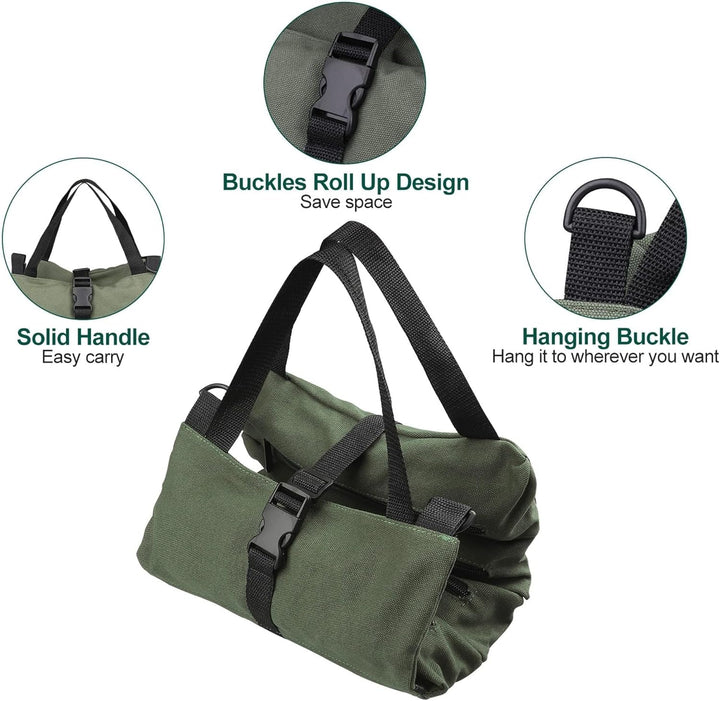Werkzeugtasche, aufrollbare kleine Werkzeugbox, robuster Werkzeug-Organizer mit 2 abnehmbaren Tasche