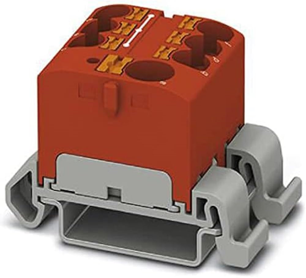 PHOENIX CONTACT PTFIX 10/6X4-NS35A RD Verteilerblock, 57 A, Anzahl der Anschlüsse 7, Querschnitt 0,5
