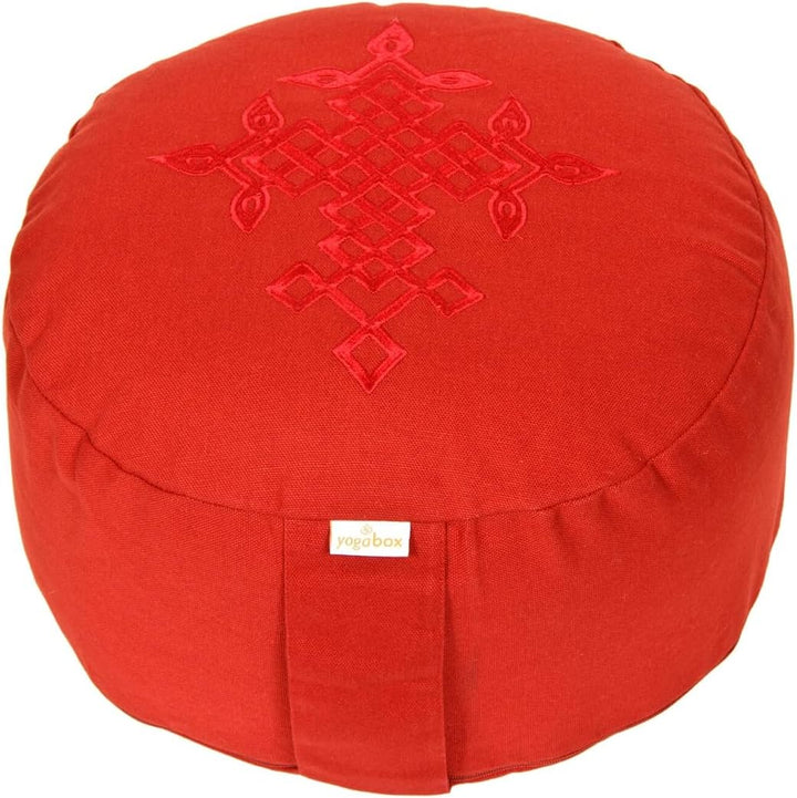 Yogabox Meditationskissen Glückssitz® keltischer Baum des Lebens Bordeaux / Stick: Bordeaux, Bordeau