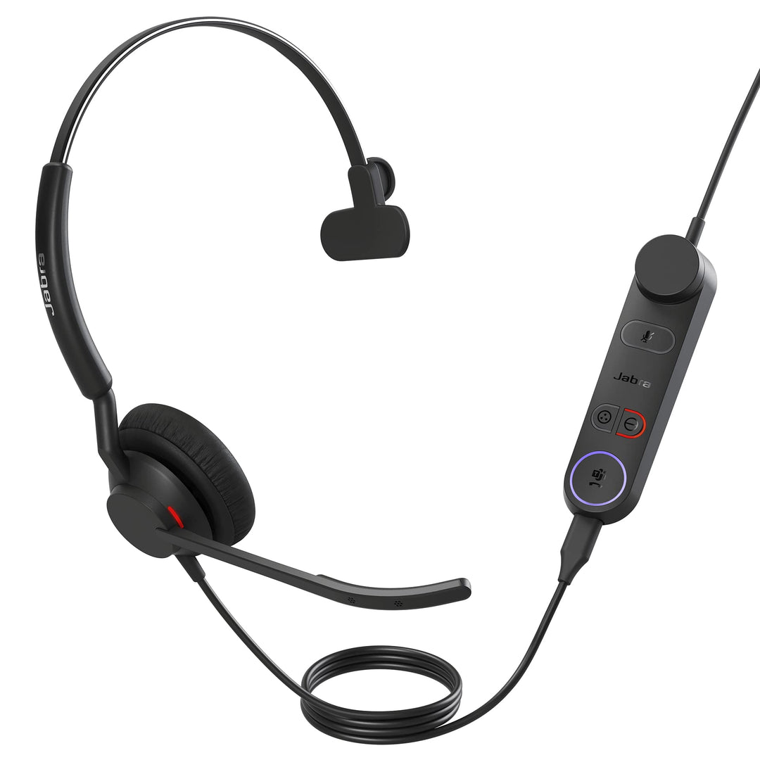 Jabra Engage 50 II schnurgebundenes Mono-Headset mit Link Call Control, geräuschunterdrückender 3-Mi