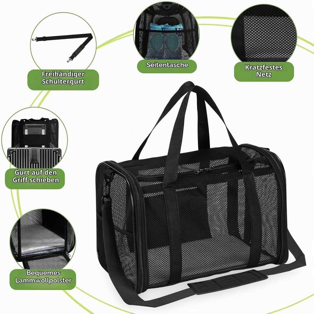 Transporttasche für Katze Hund,Katzentasche Transporttasche,Katzentransportbox,Faltbar Tragetasche K