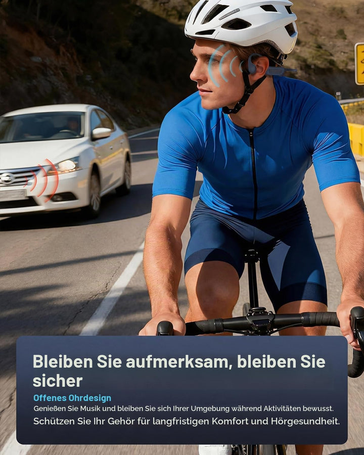 MONODEAL Knochenschall Kopfhörer Schwimmen, knochenschall kopfhörer IPX8 wasserdicht mit MP3-Player