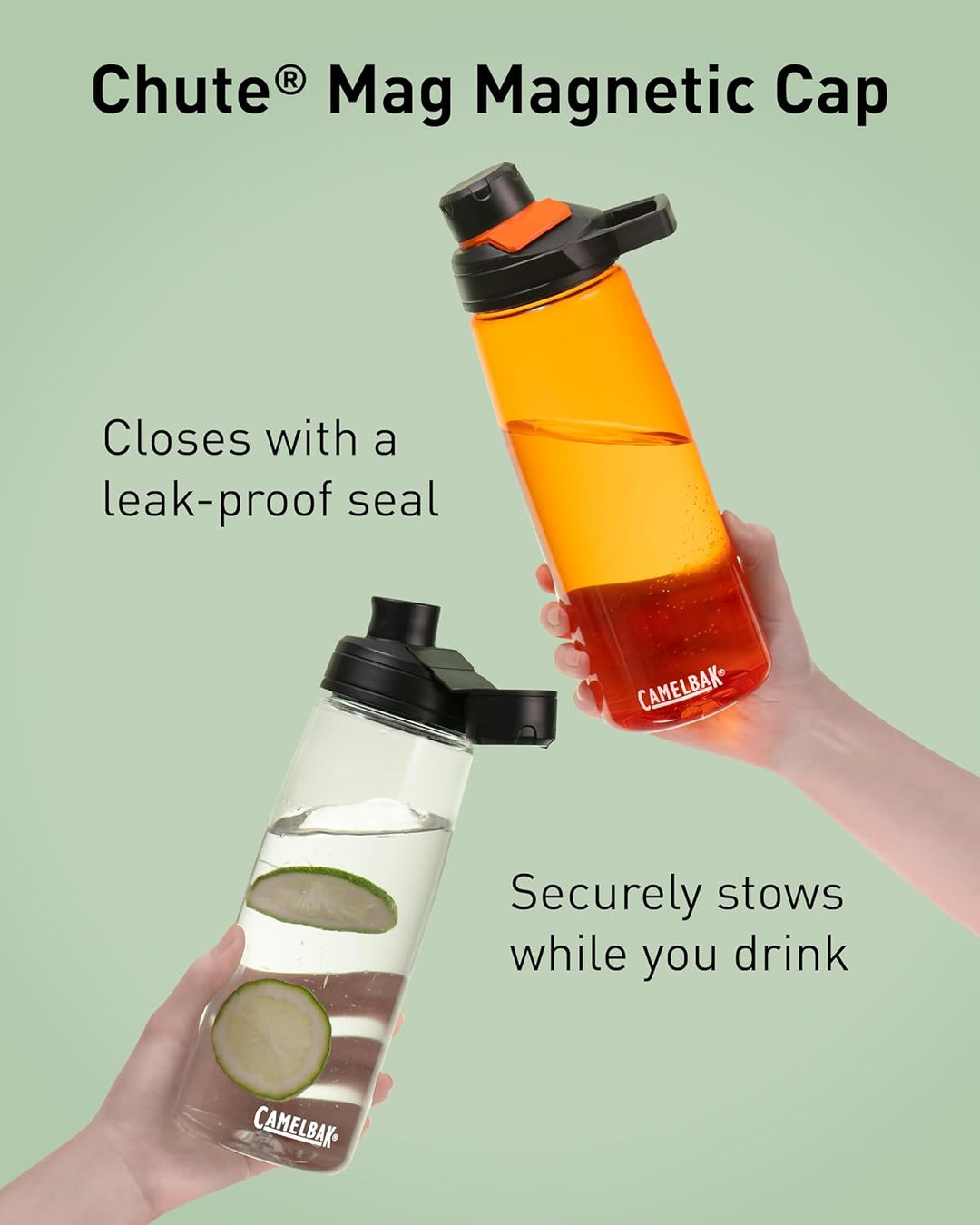 CAMELBAK Chute Mag Trinkflasche, magnetischer Deckel Olive 740 ml, Olive 740 ml