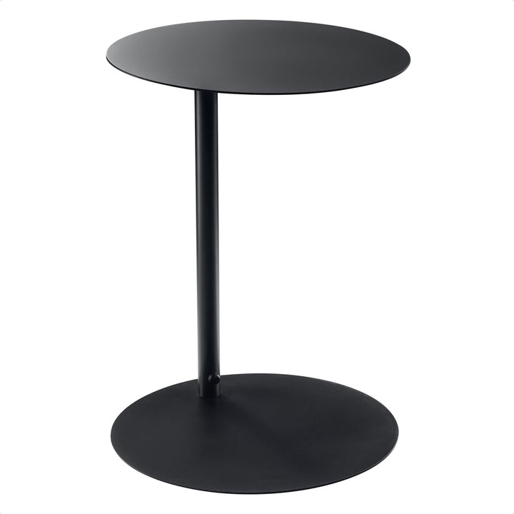 Sofatisch Rund | Beistelltisch für Wohn- und Esszimer | 40cm Pulverbeschichtetes Metall | Zeitloses