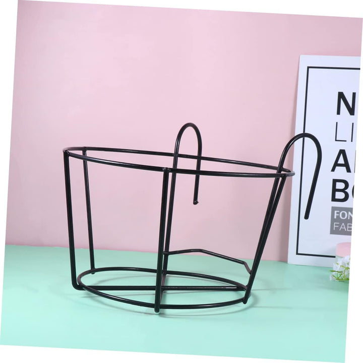 Happyyami 2 Stück Schwarze Metallbügel Metallregalhalterungen Pflanzentöpfe Blumentopfbügel Schiene