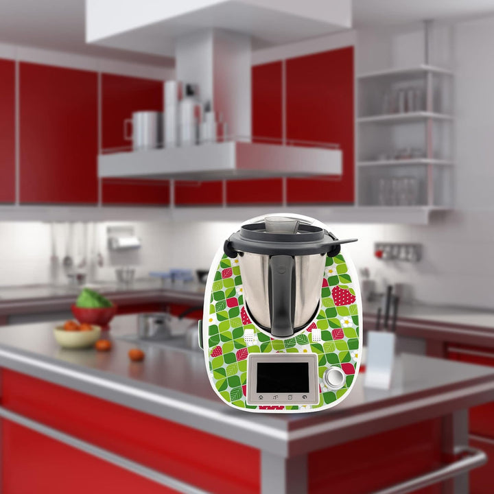 Deko Schutz Aufkleber kompatibel mit Küchenmaschine Thermomix TM5 Design Sticker Klebefolie Zubehör