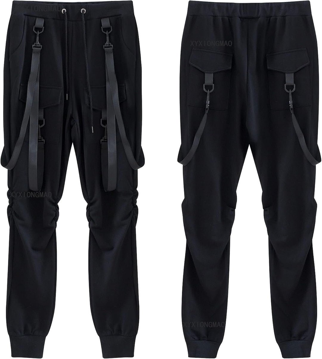 XYXIONGMAO Cargo Hip Hop Pants Streetwear Schwarz Jogger für Herren Taktische Gothic Japanische Stre