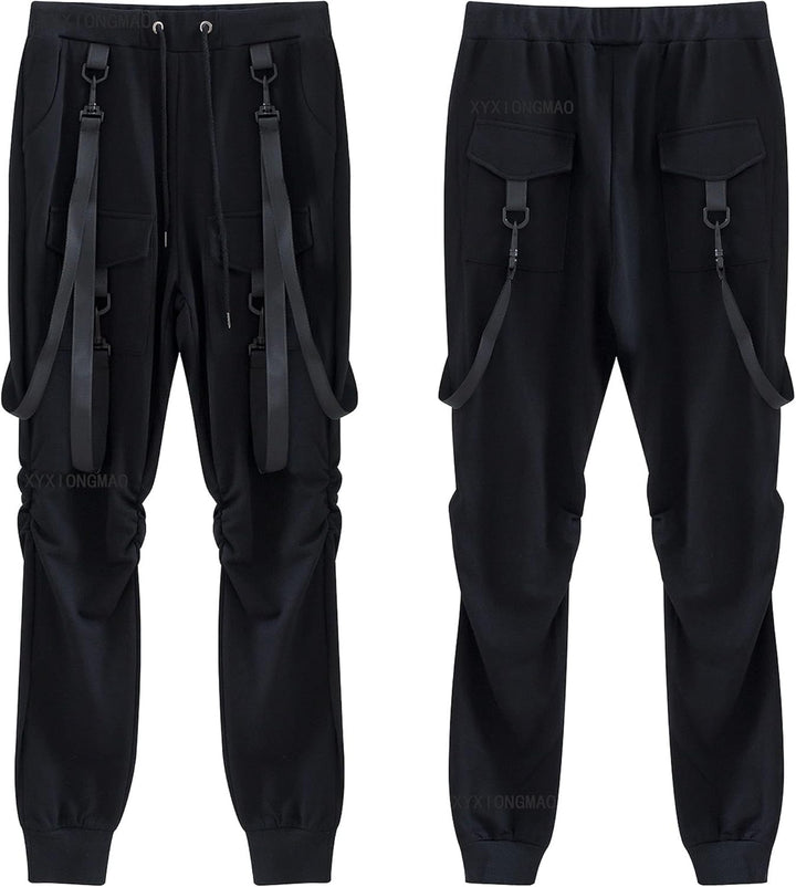 XYXIONGMAO Cargo Hip Hop Pants Streetwear Schwarz Jogger für Herren Taktische Gothic Japanische Stre