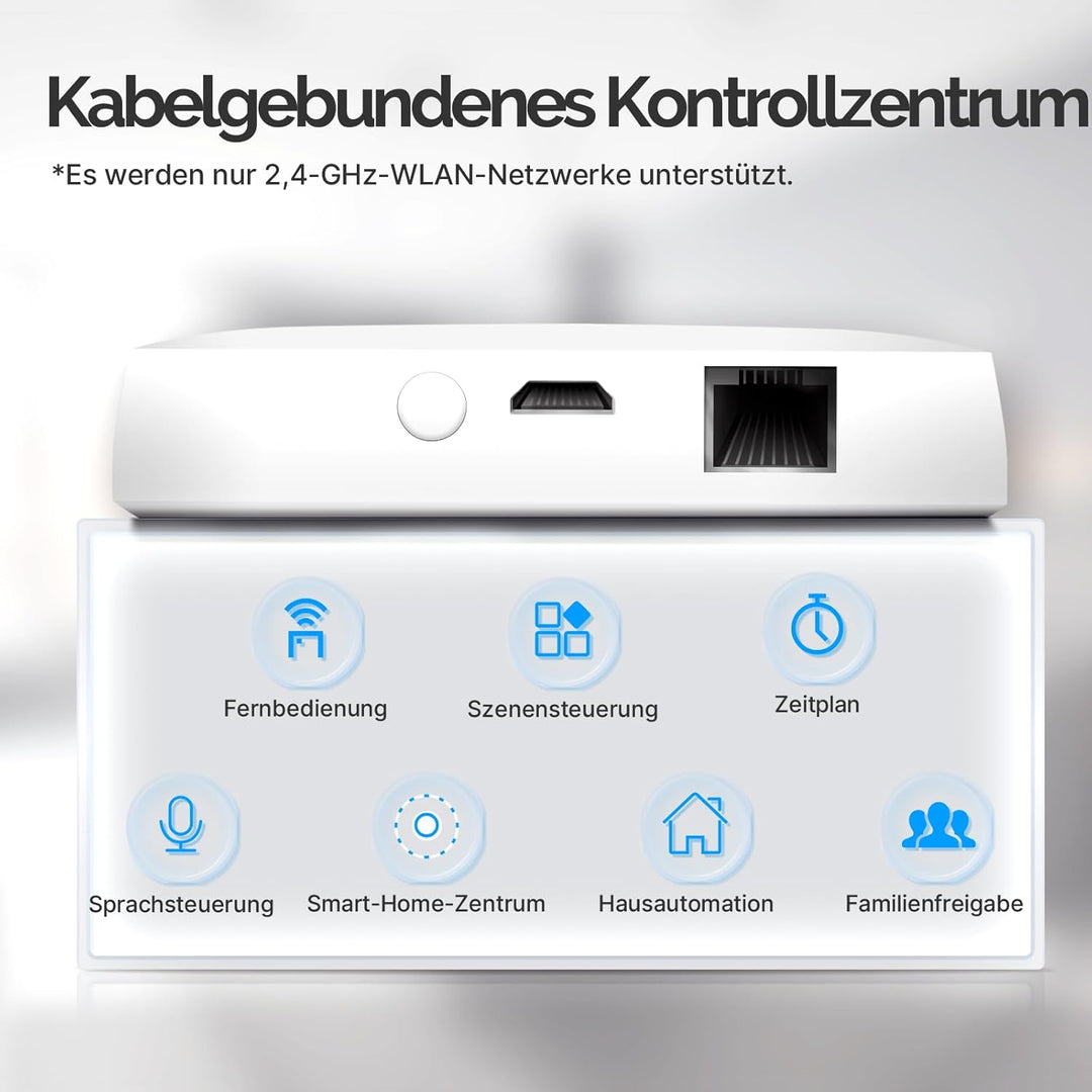 MOES Tuya Smart ZigBee Wired Gateway Multi-Mode mit BLE WiFi 2.4G Mesh Hub, Sprachsteuerung über Ale