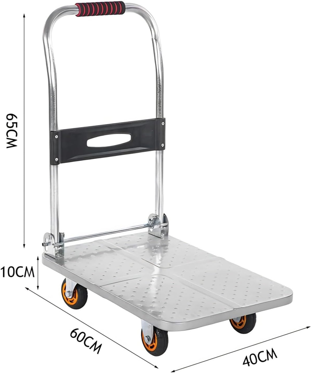 Plattformwagen 150kg, Robuster Sackkarre Klappbar, Transportwagen, schwerlastkarre mit Rollen(Size:6