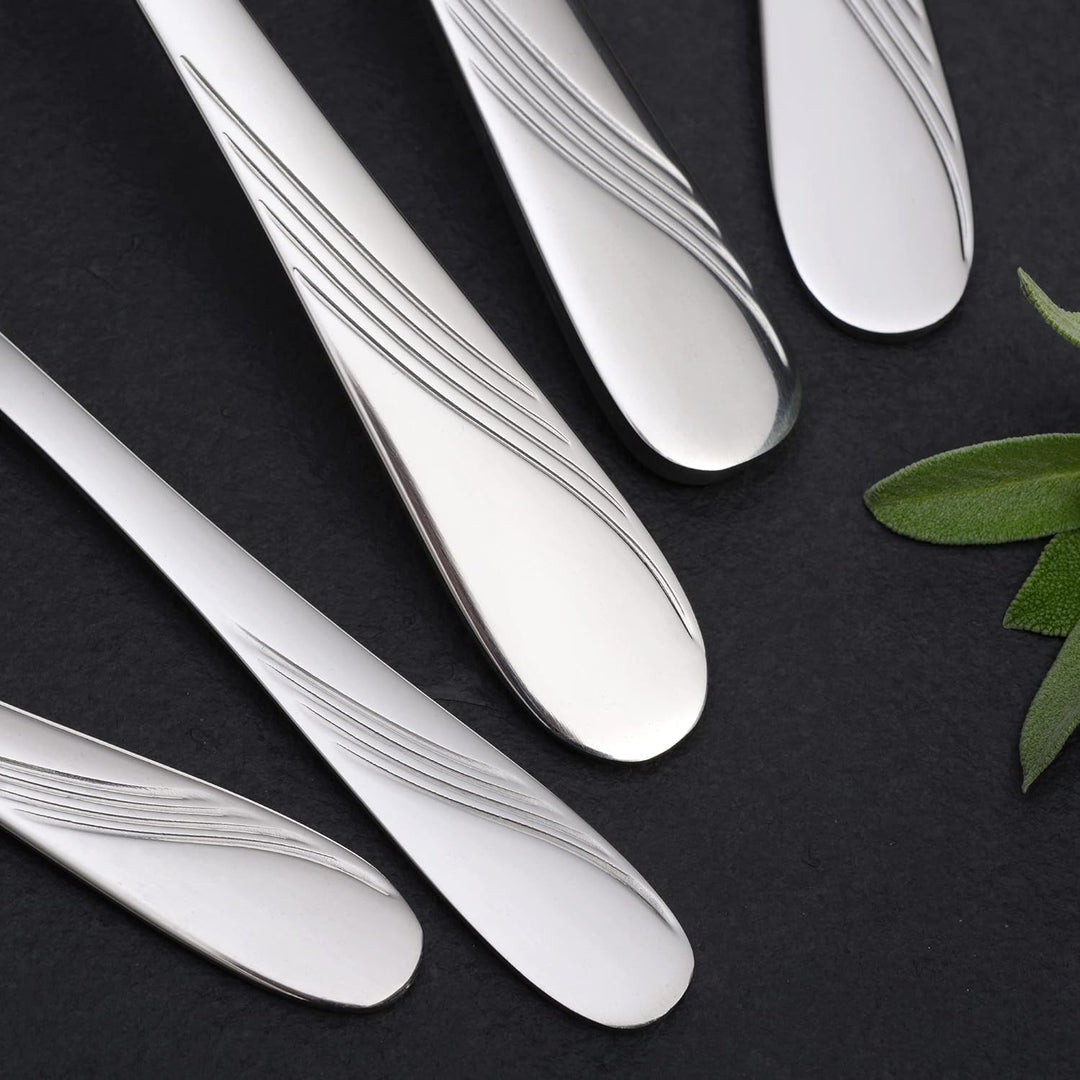 GRÄWE Besteckset für 6 Personen aus Edelstahl, Tafelbesteck Set 30-teilig, nickelfrei, rostfrei, han