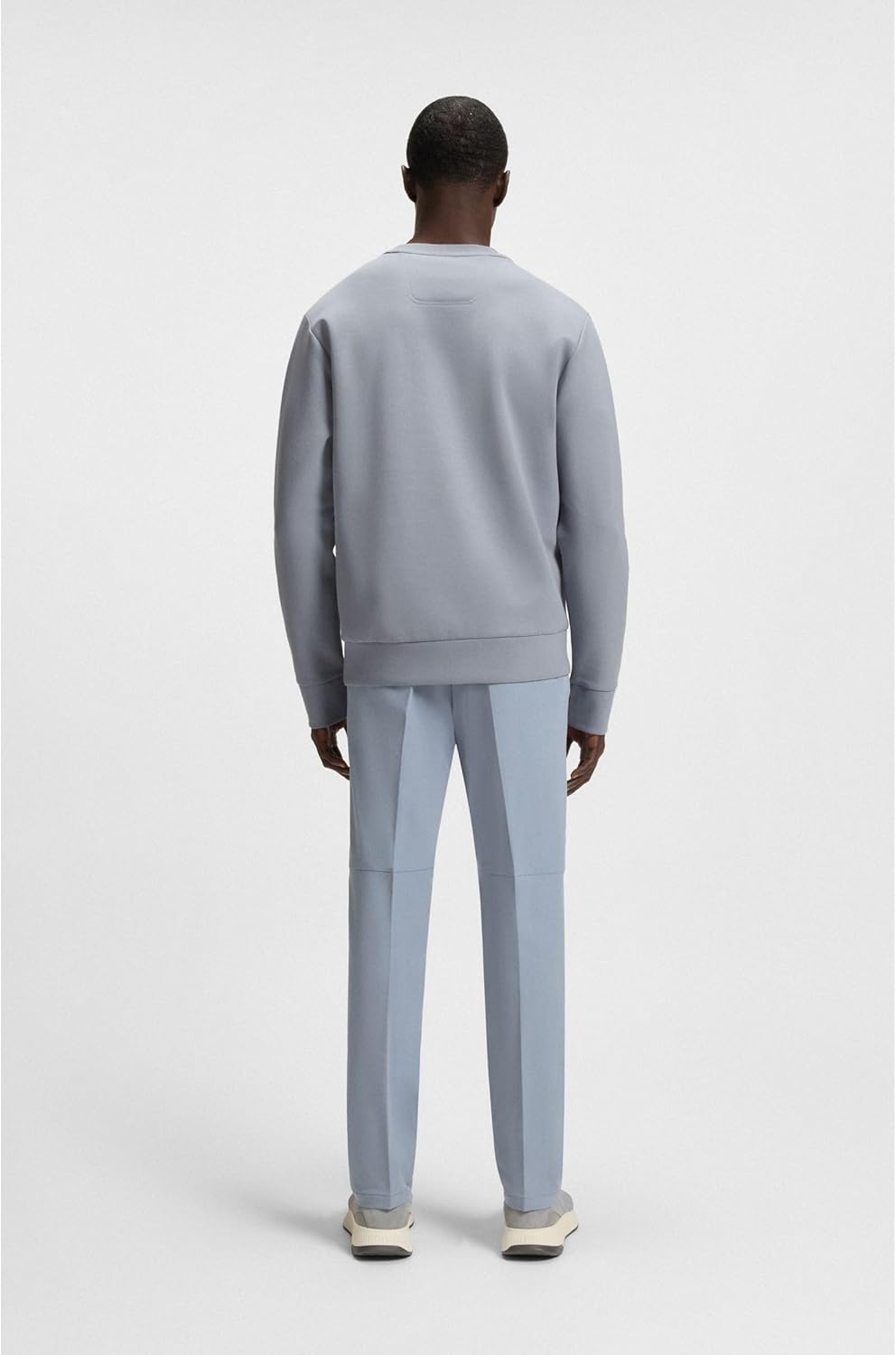 BOSS Herren Salbo Sweatshirt aus Stretch-Baumwolle mit Logo im Sandwich-Stil S 026dark Grey, S 026da