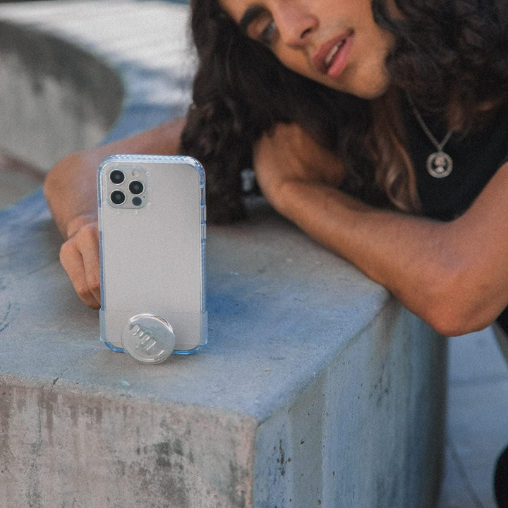 PopSockets: PopCase Hülle für iPhone 13 Pro mit Abnehmbarem PopGrip Slide Sockel und Griff mit Austa