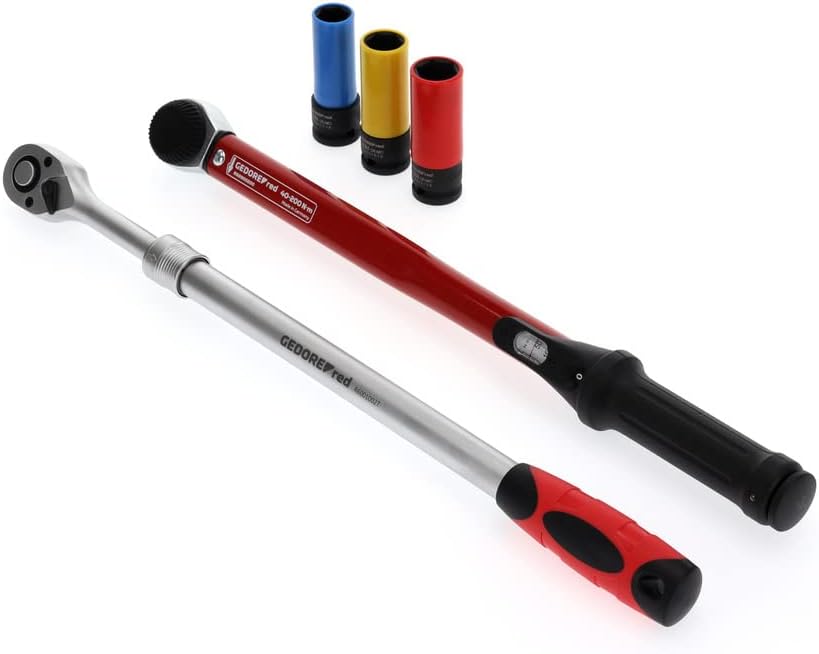 GEDORE red Radwechsel-Satz, Set 3-teilig, gefüllt, Werkzeug für KFZ-Handwerker, Reifenwechsel, R6900