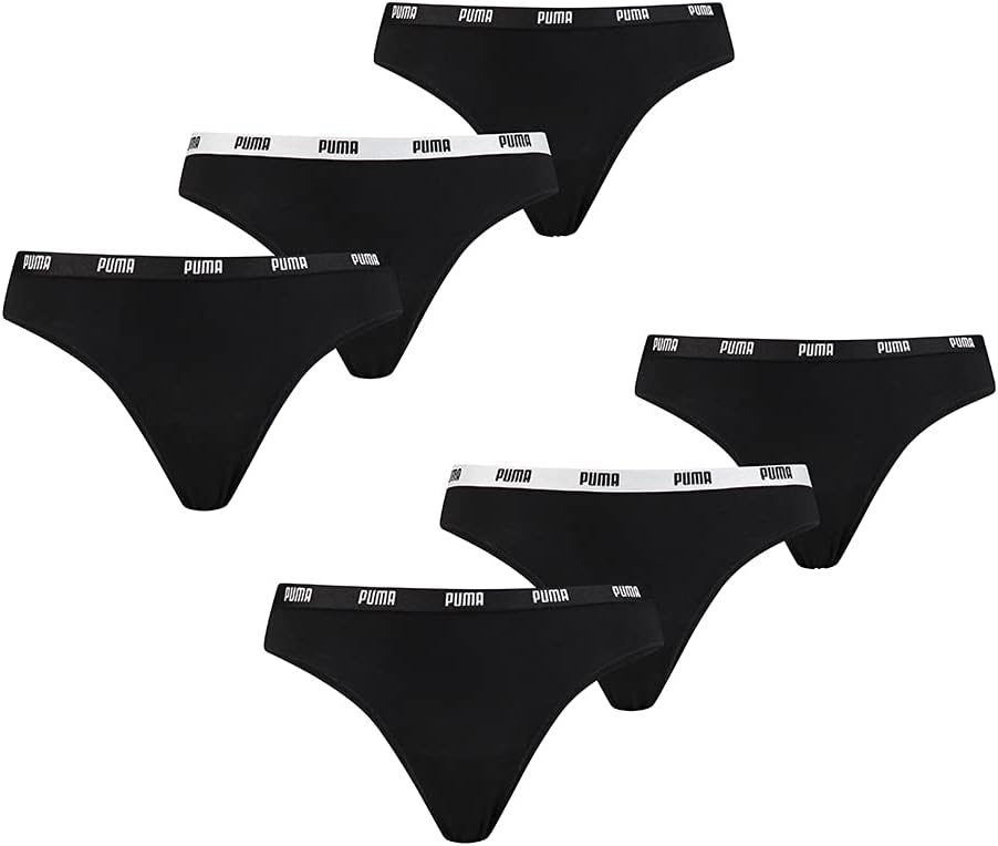 PUMA, Damen String, 6er Pack, Black, XS