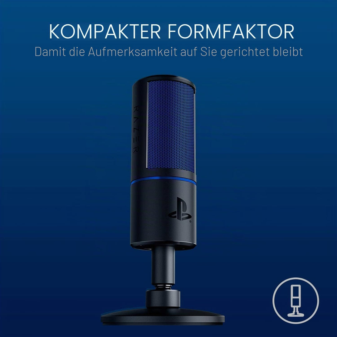 Razer Seiren X für Playstation - USB Kondensator-Mikrofon für Streaming auf der PS4 und PS5 (Kompakt